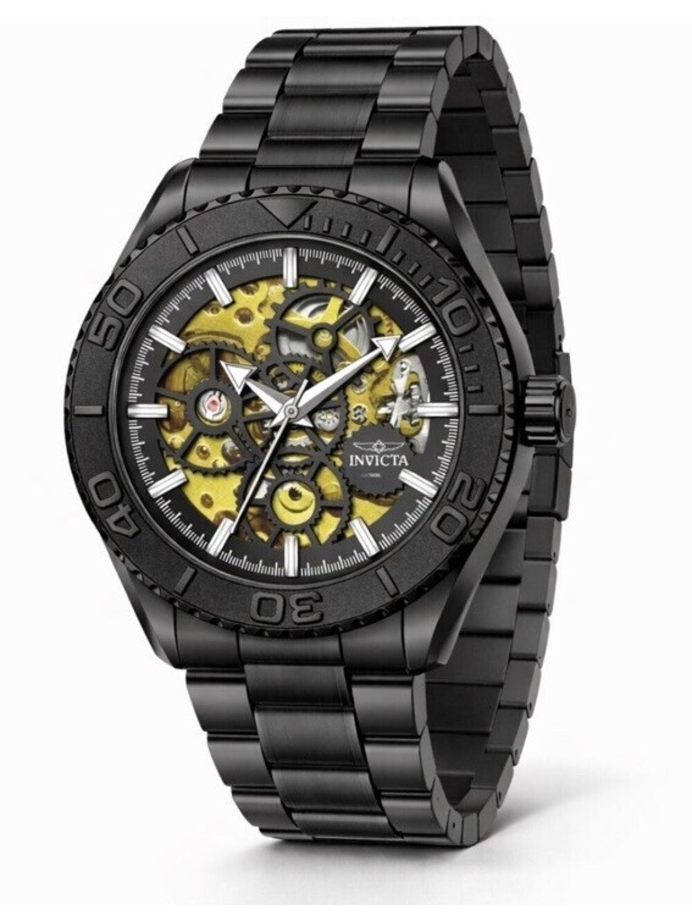 Invicta Objet D Art Glyph Automatic Men's Watch Skeleton Dial-43mm, Black 69761